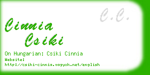 cinnia csiki business card